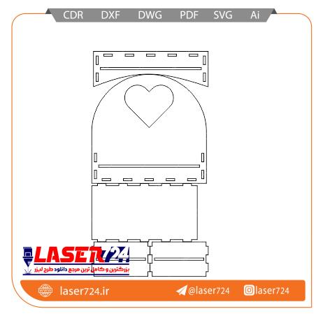 تصویر الگو لیزر باکس ولنتاین #2